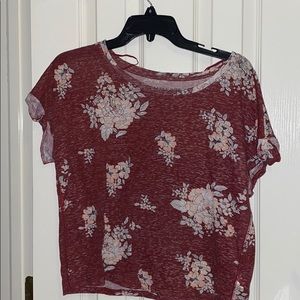 Maroon Crop Top